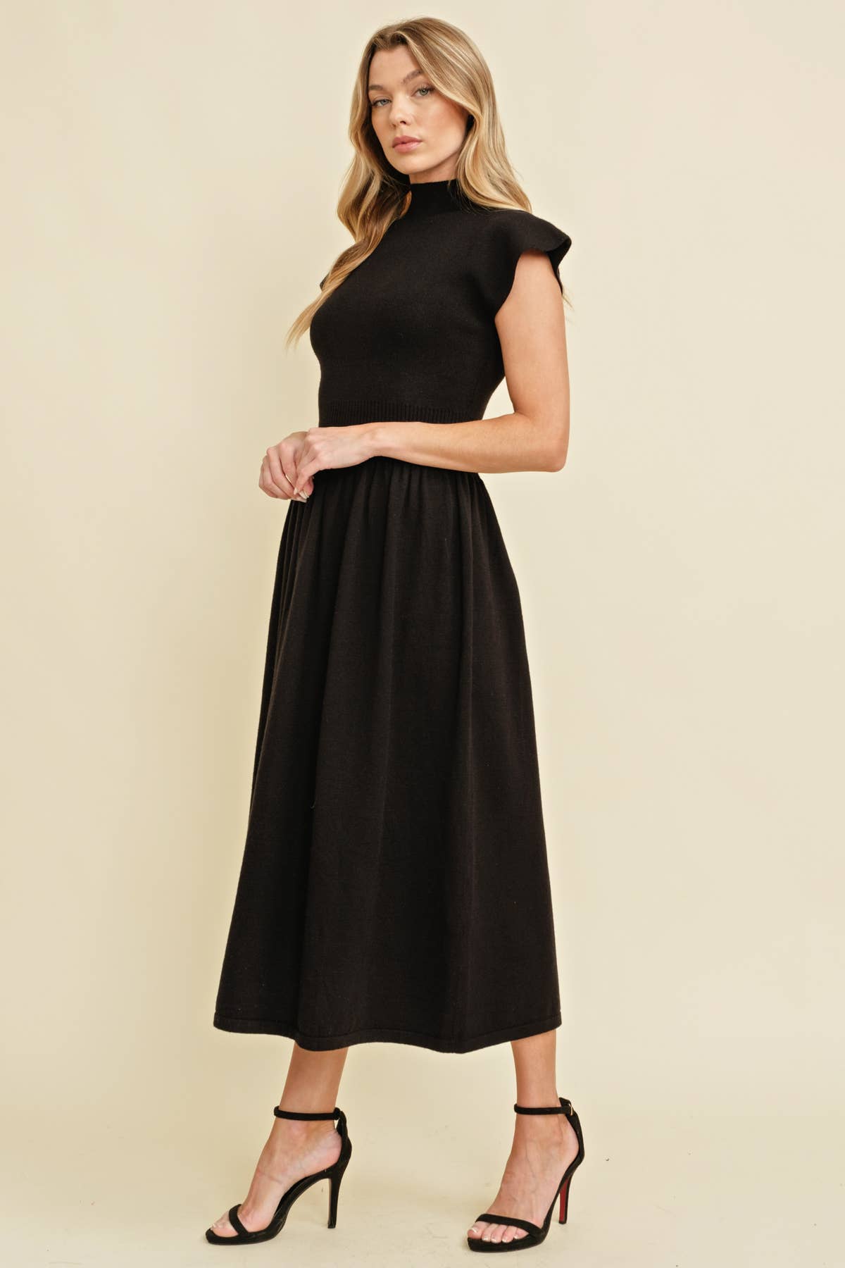 Mock Neck Maxi Dress