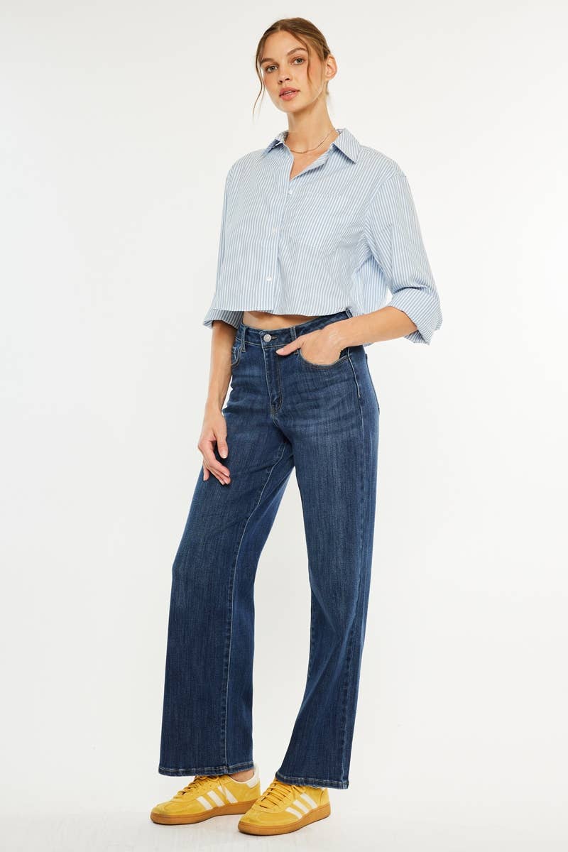 Crater High Rise Wide Leg Kan Can