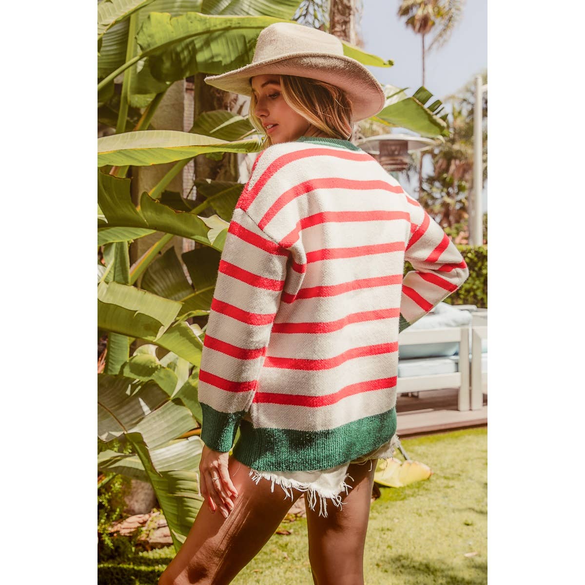 Christmas Stripe Knit Top