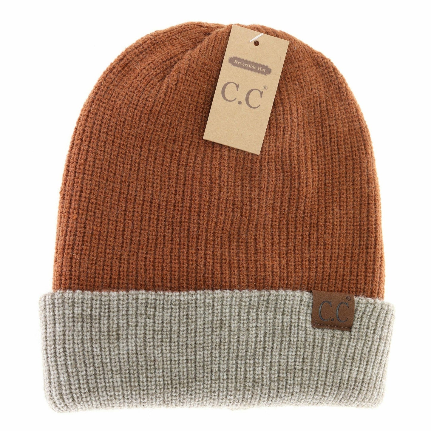 Unisex Reversible Two-Tone Slouchy C.C Beanie HTM3850