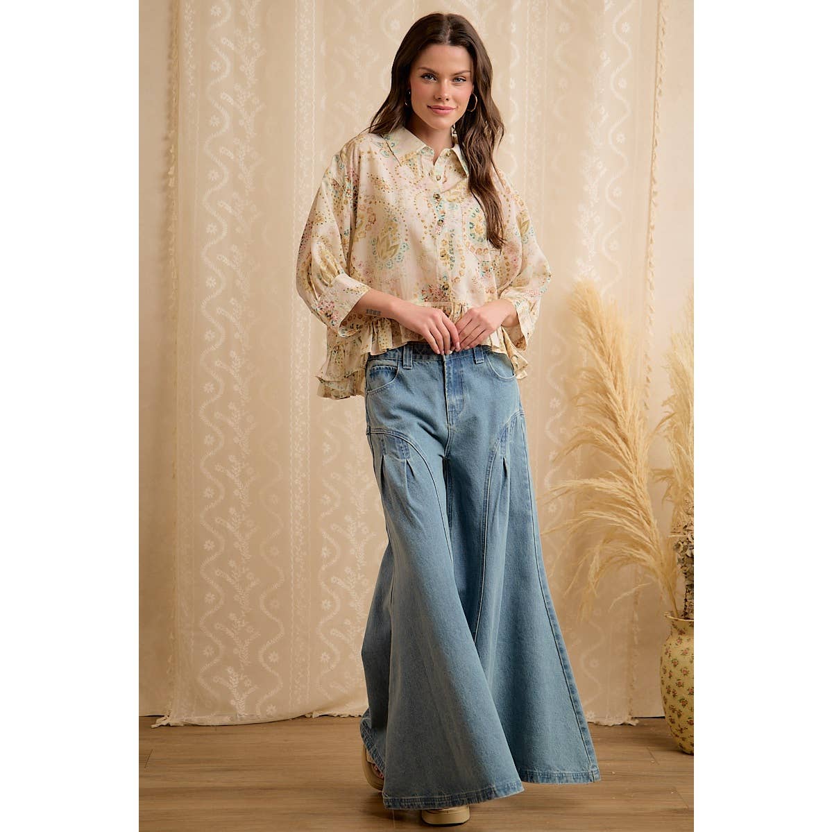 Floral Linen Blend