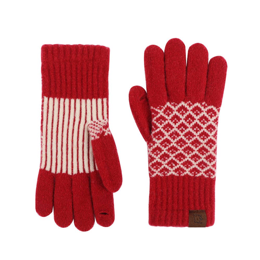 Jacquard Touch Screen Thicken Gloves