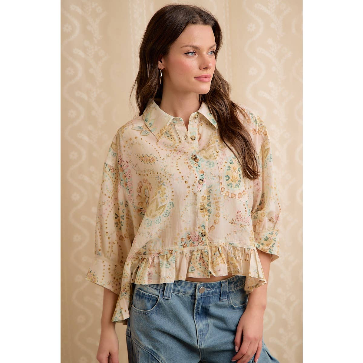 Floral Linen Blend