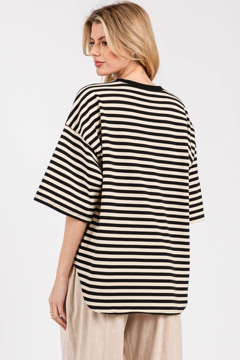 Striped Oversized Top