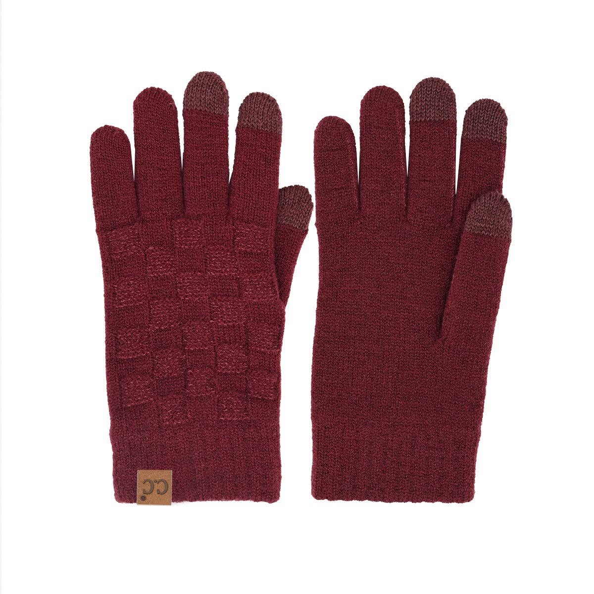 Woven Checkered Texture C.C Gloves