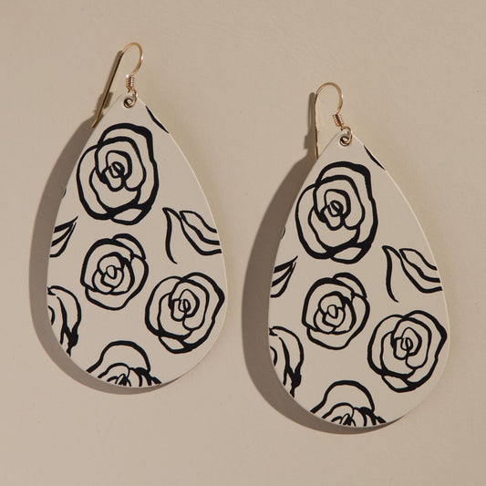 Ecru Rosette Teardrops