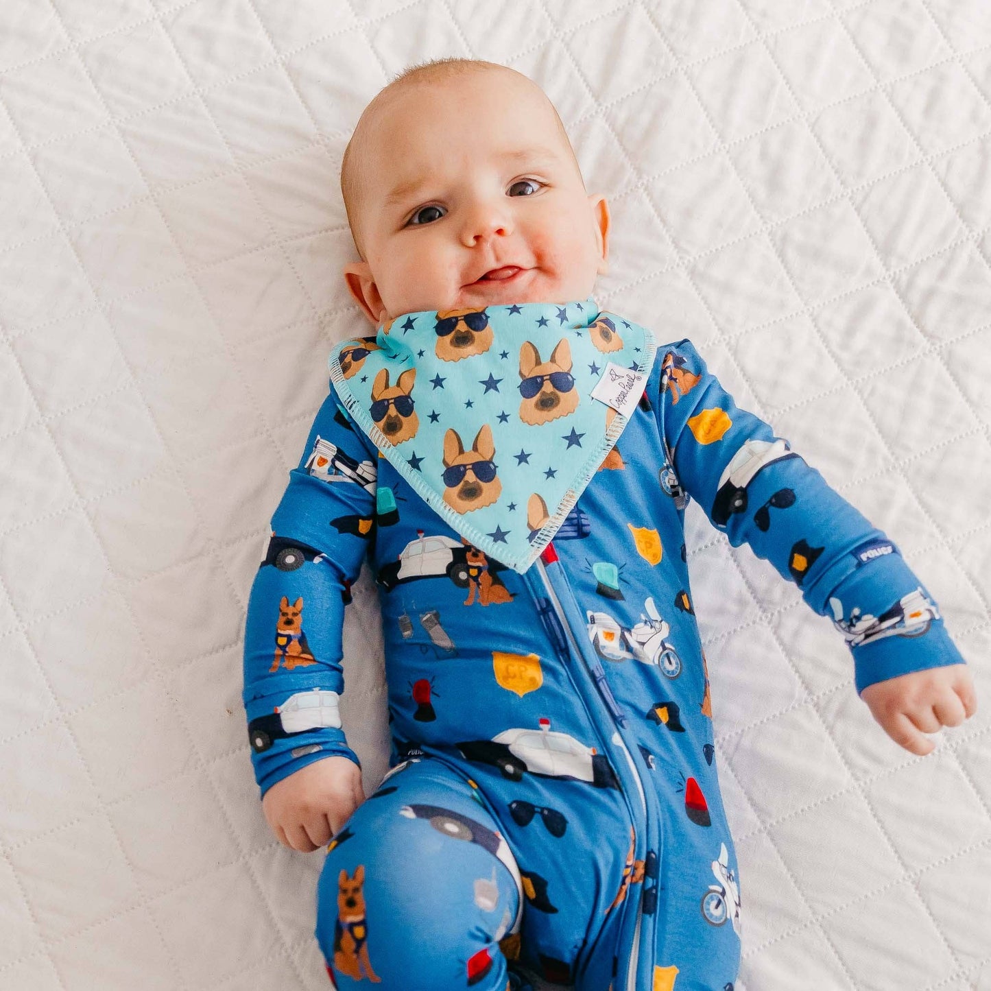 4 Pack Baby Bandana Bibs - Policemen