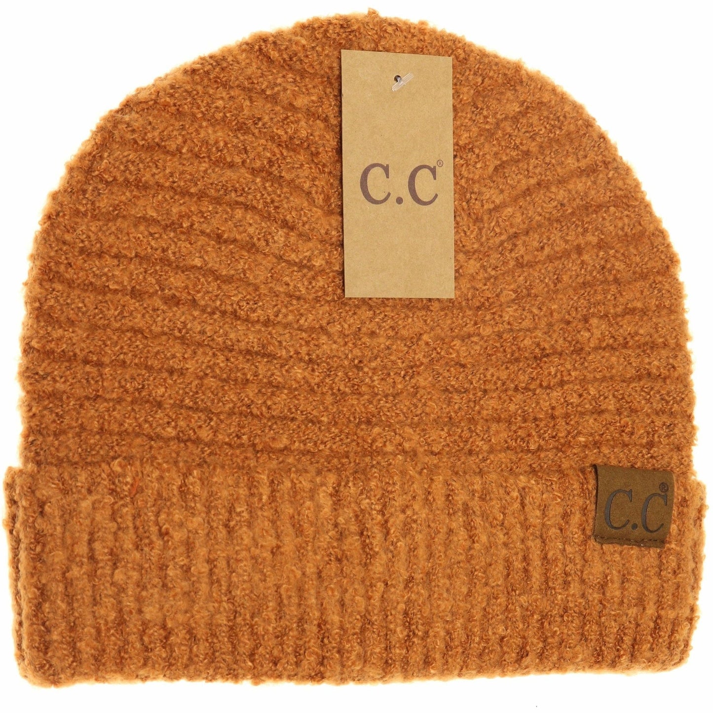 CC Beanie Solid Boucle Knit Cuff