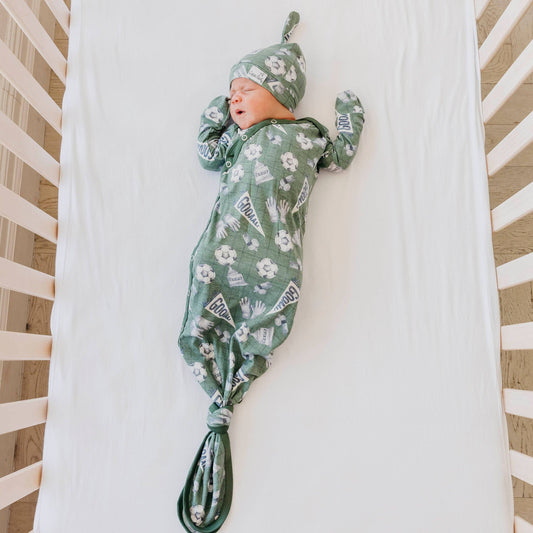 Newborn Knotted Gown - Kick Off