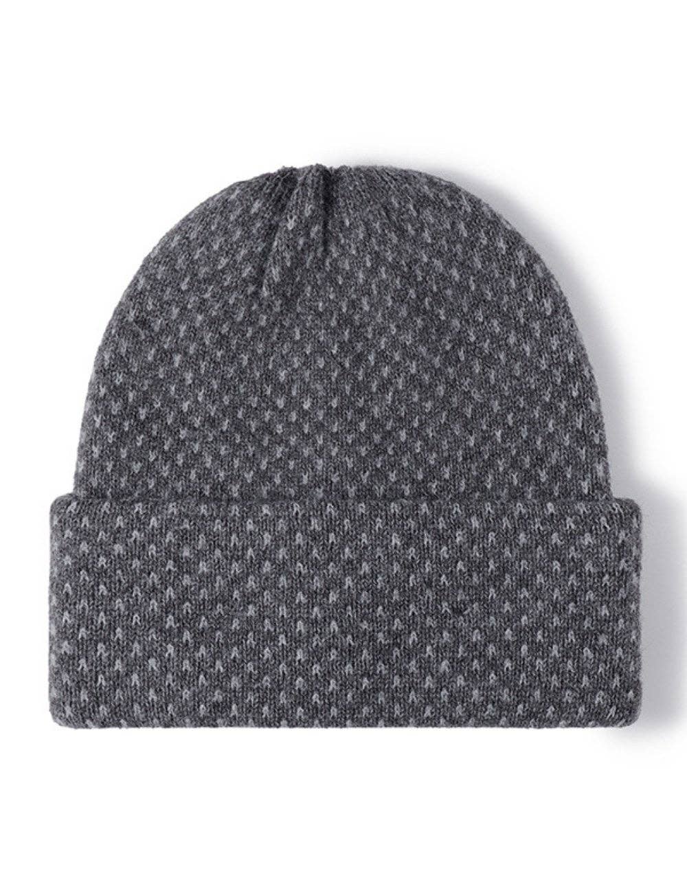 Polka Dot Knit Hat Padded Beanie