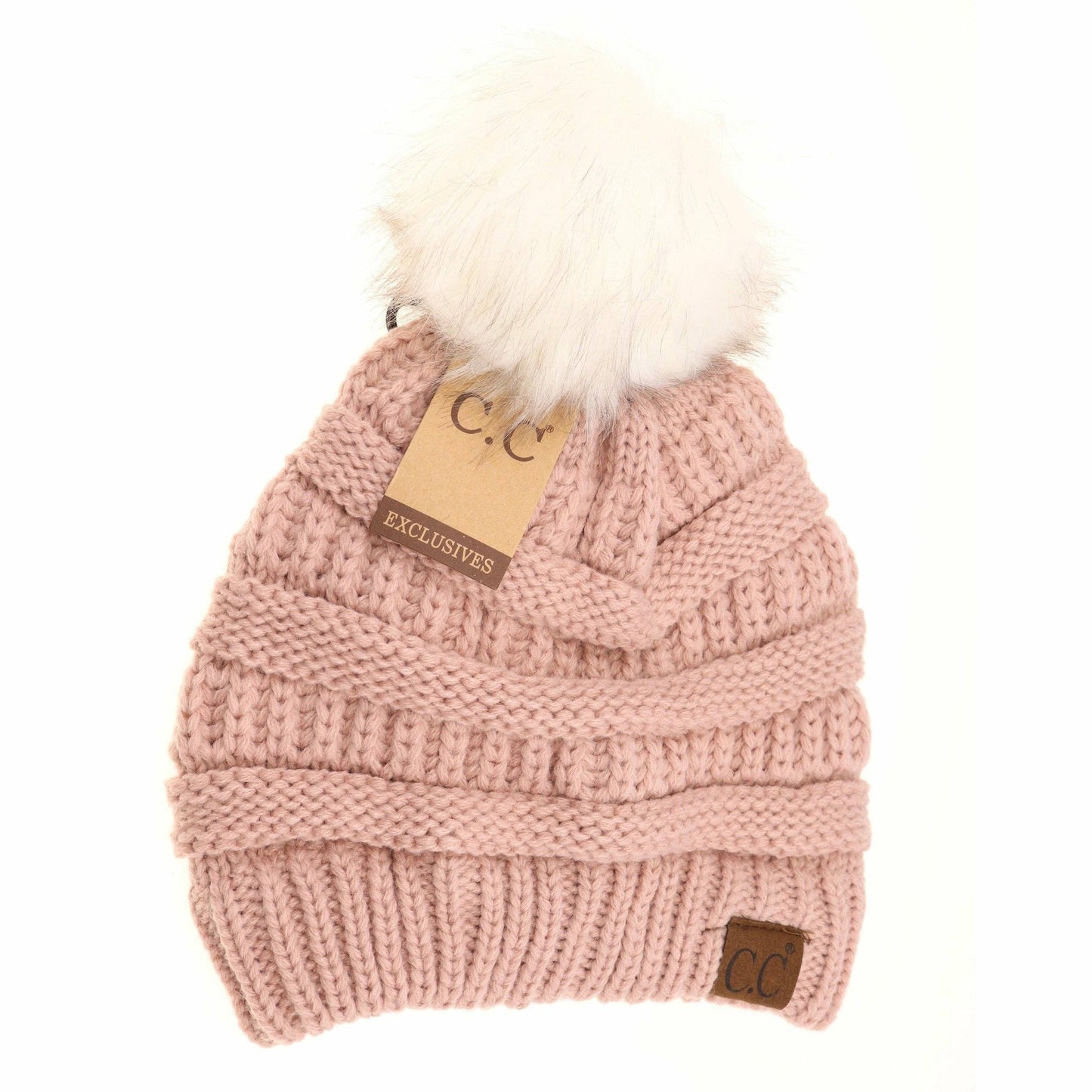 CC Beanie Classic Matching Fur Pom