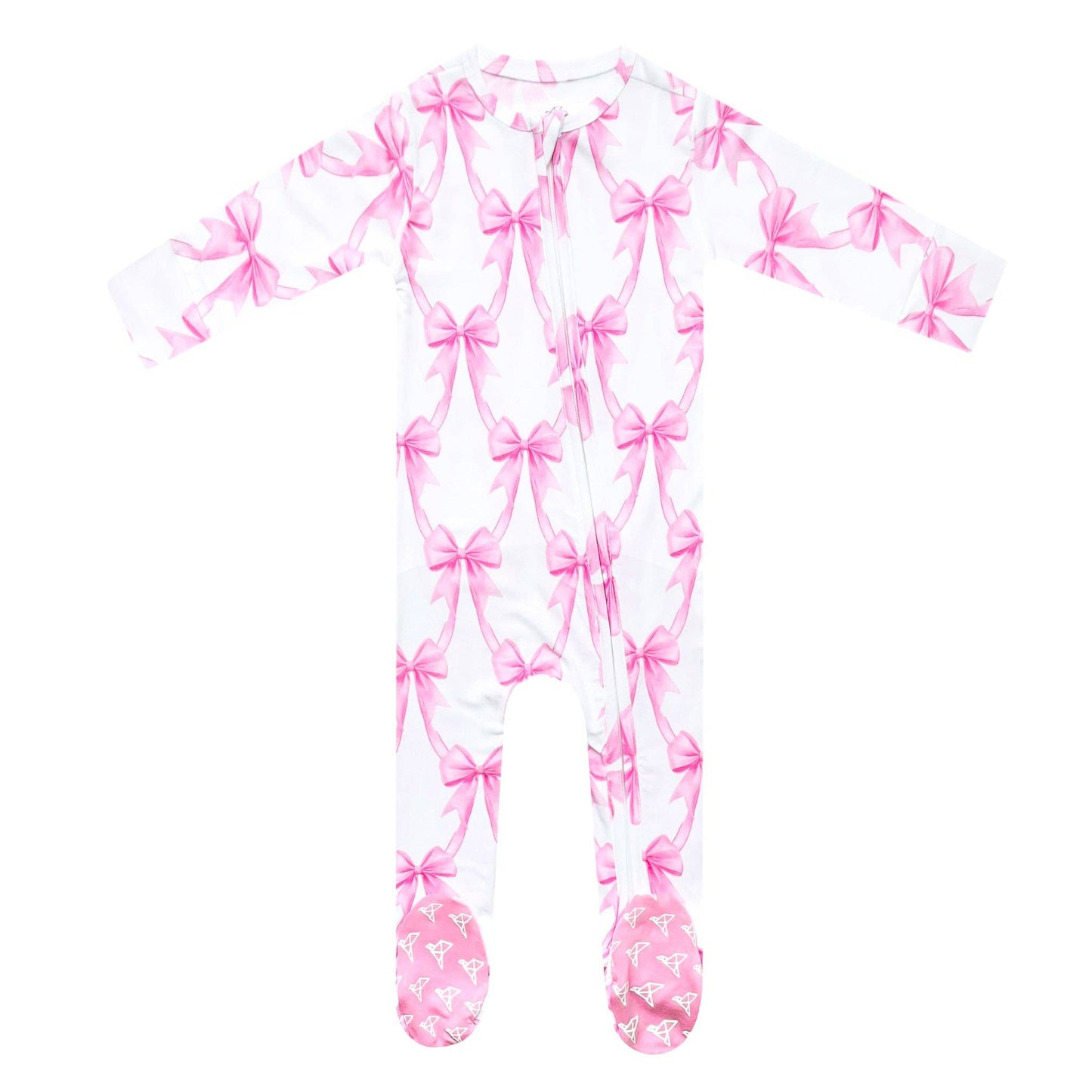 Bamboo Zip-Up Footie Pajama - Bow My Gosh