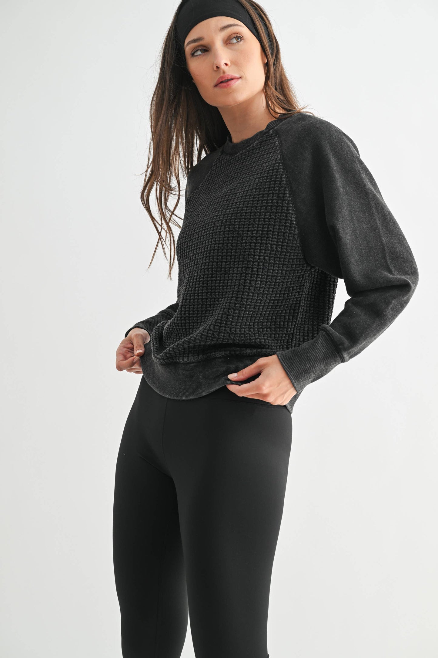 Cozy Waffle Knit Pullover