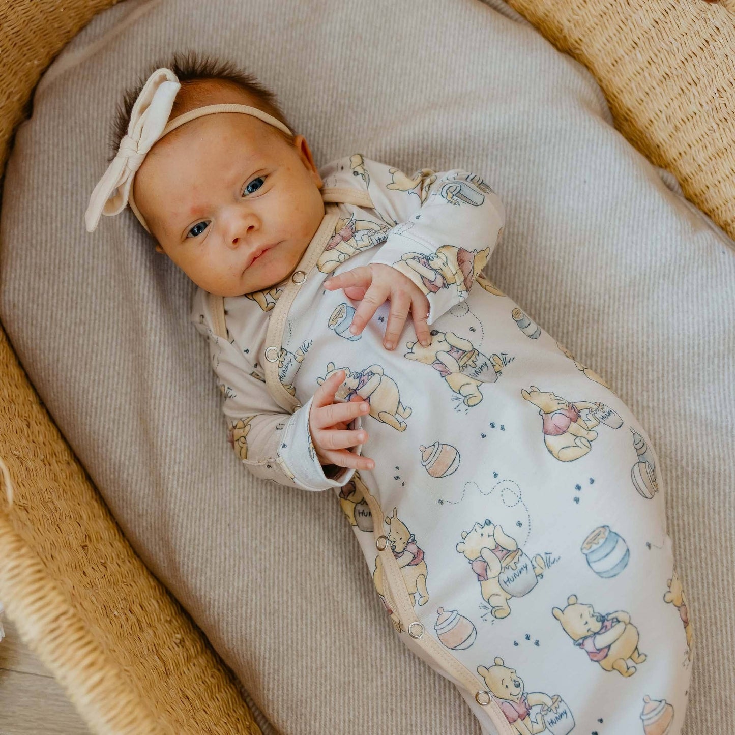 Newborn Knotted Gown - Hunny