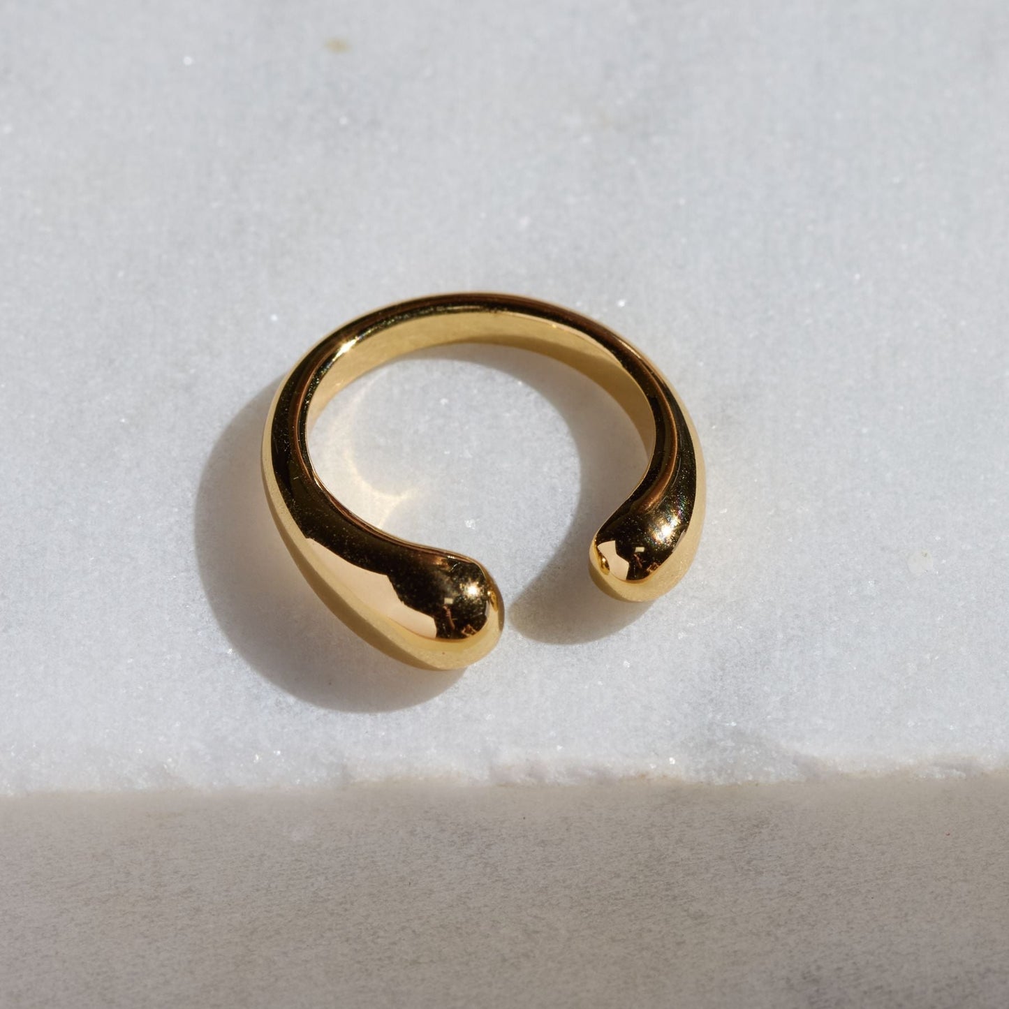 Gold Double Round-Ended Ring