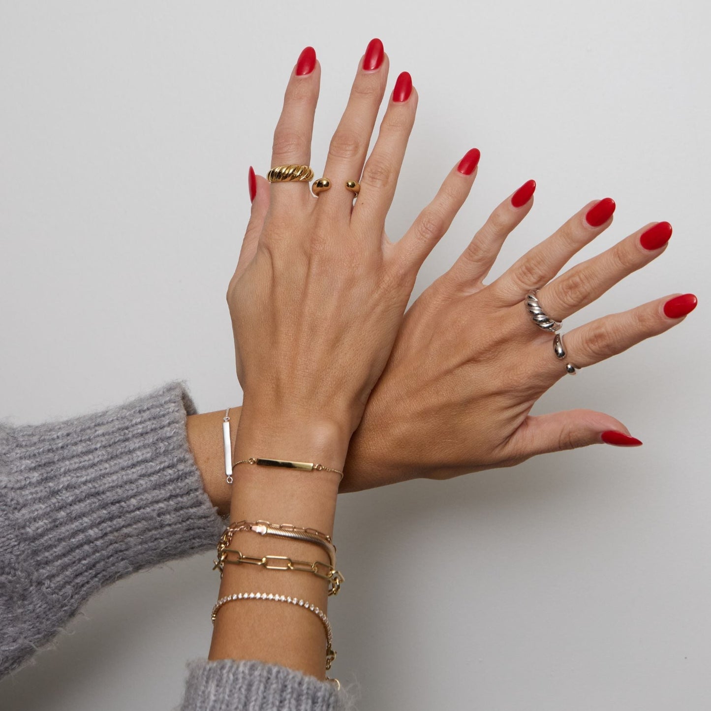 Gold Double Round-Ended Ring