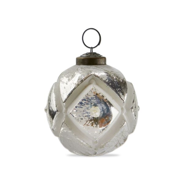 Antique White Geo Ornament