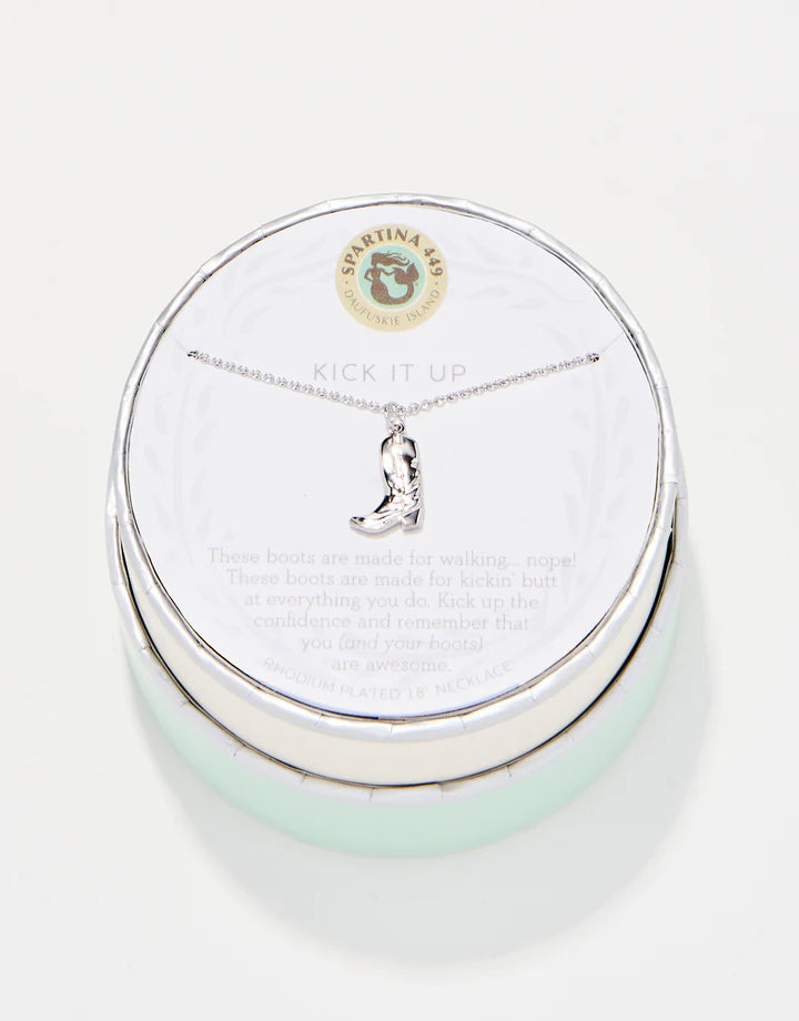 Spartina Sea La Vie Kick It Up/Cowgirl Boot Necklace