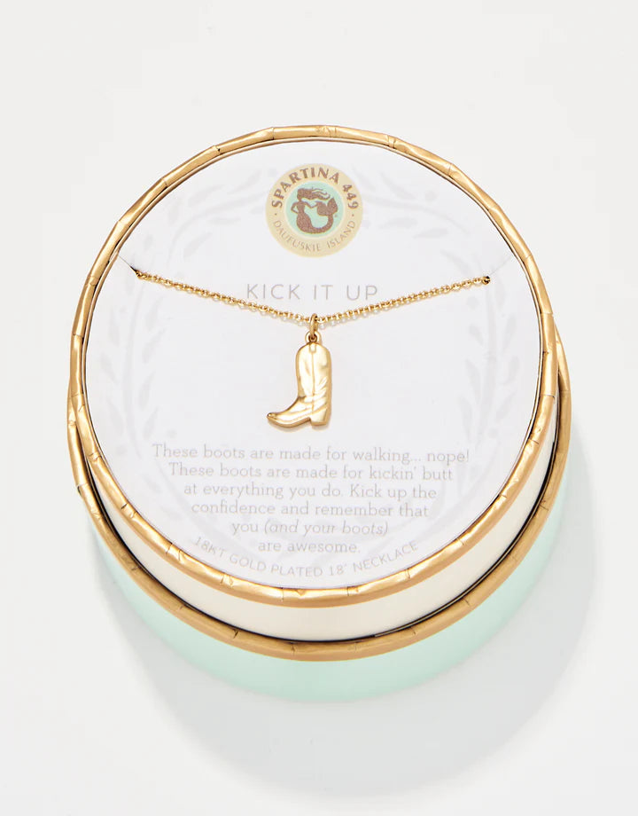 Spartina Sea La Vie Kick It Up/Cowgirl Boot Necklace