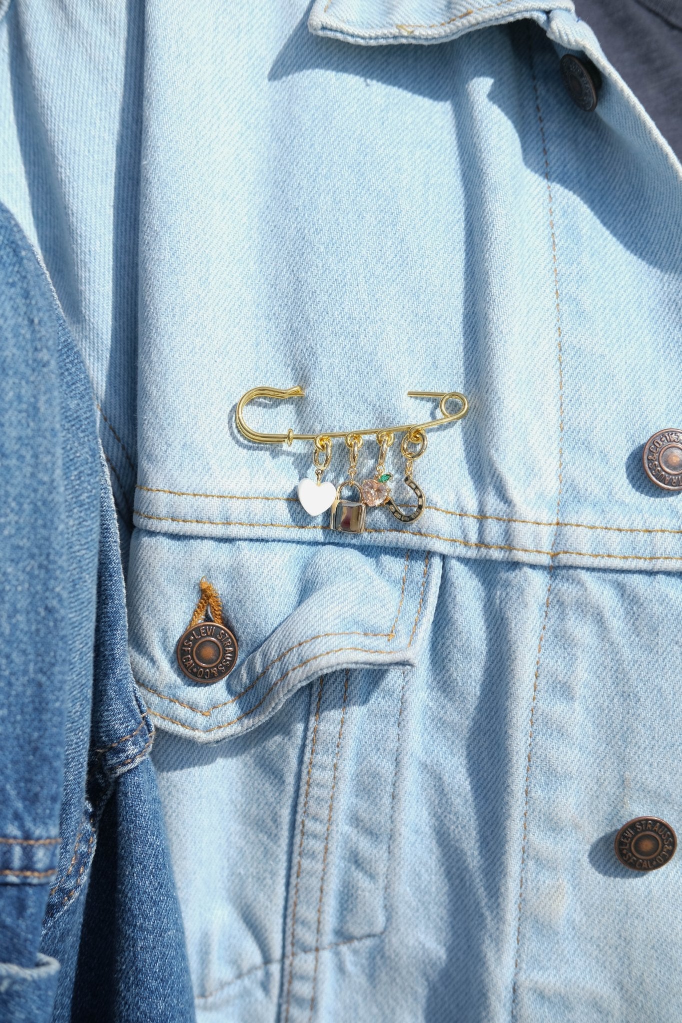 Large Safety Pin Brooch