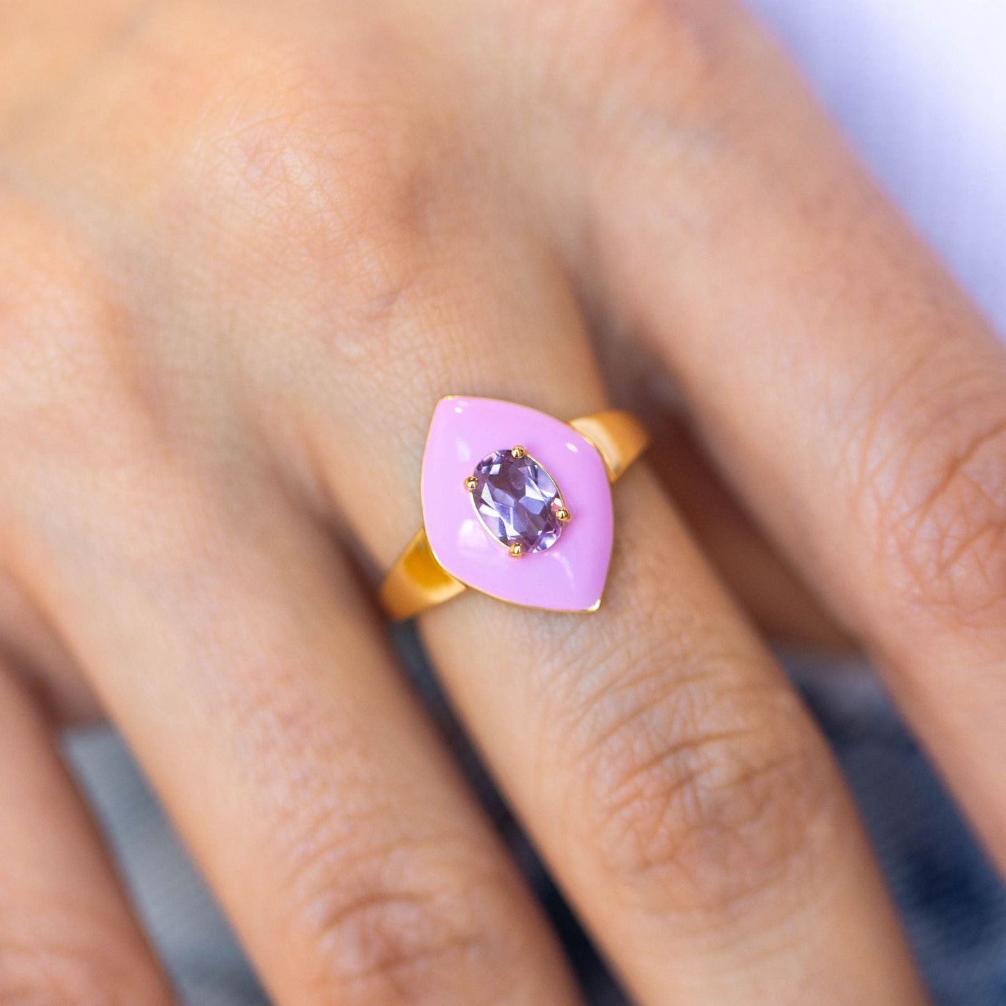 Marisol Enamel and Stone Ring