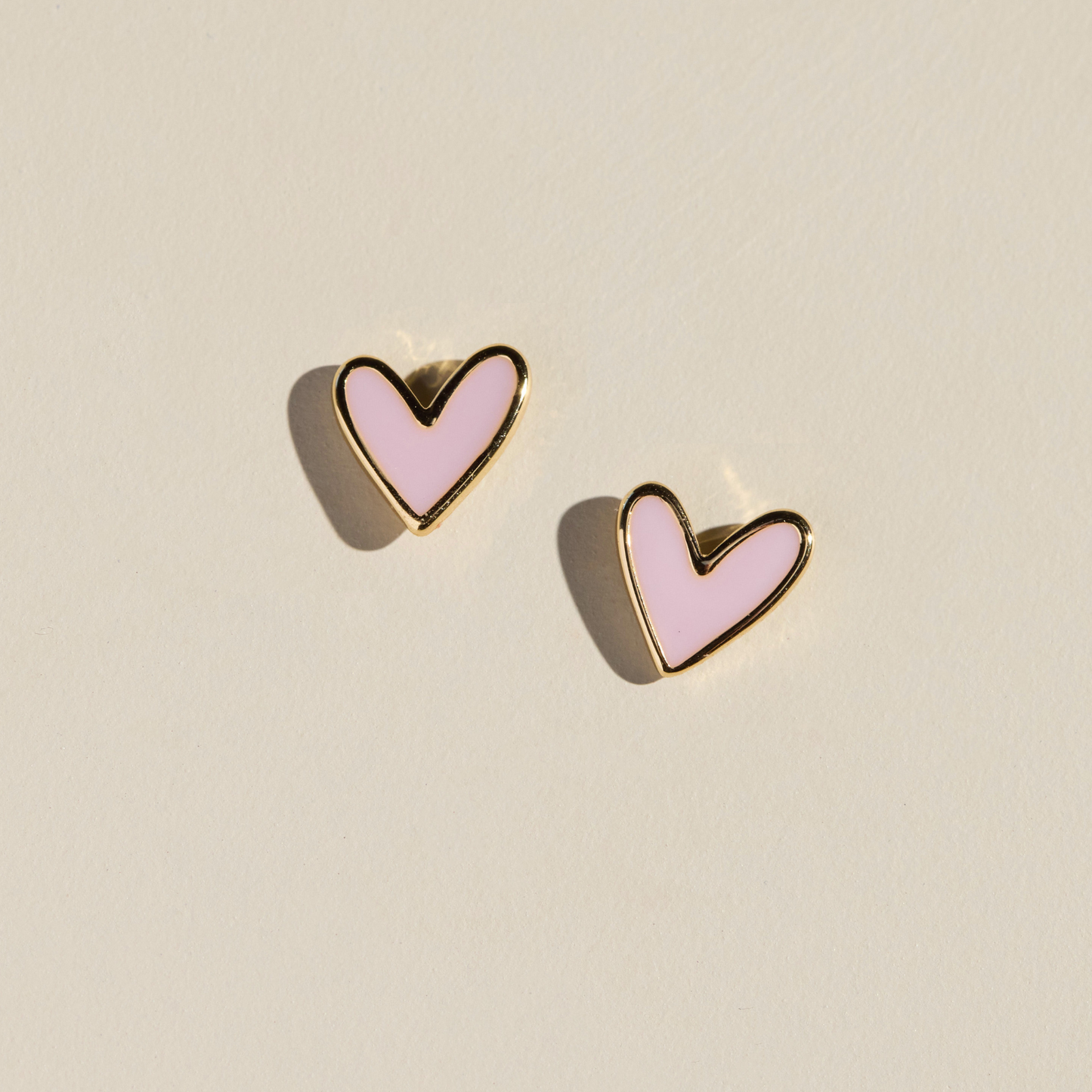 Pink Stone Heart Charm Bracelet and Stud Set