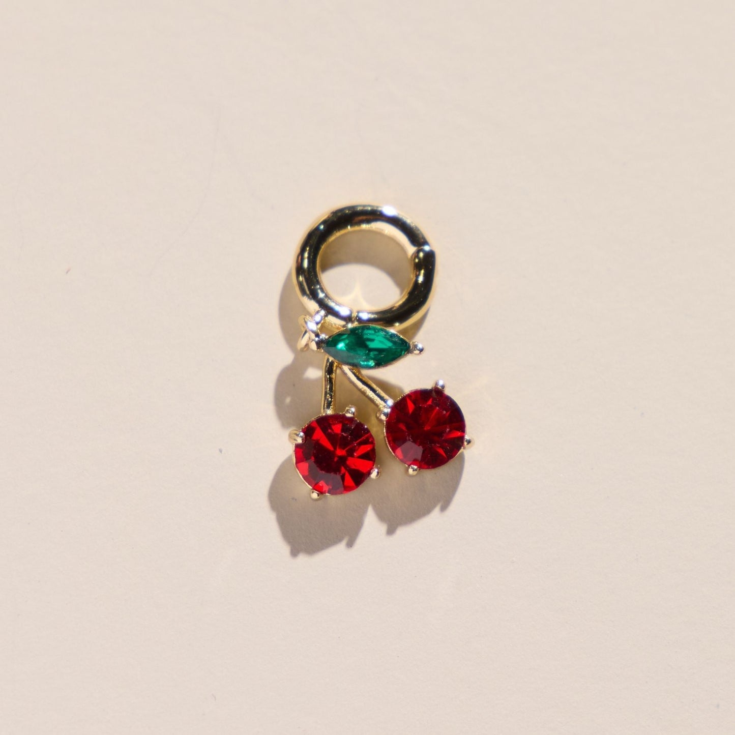 Cherry Charm Bracelet & Stud Set