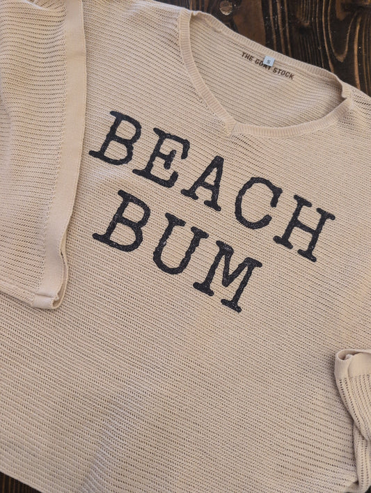 Beach Bum V Neck Knit Top