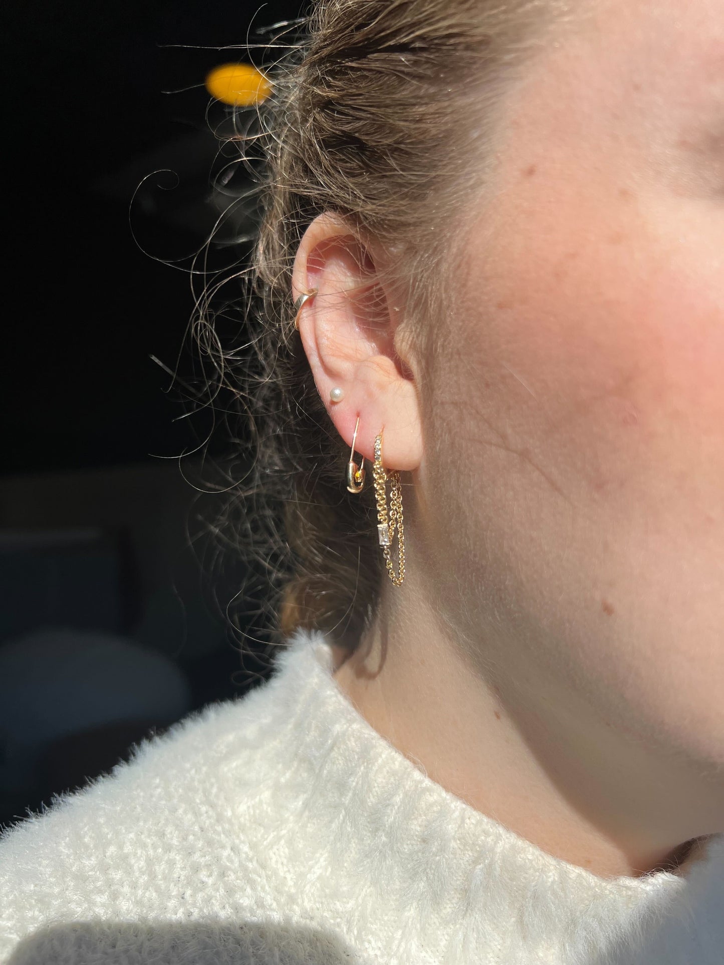Safety Pin Threader Earrings