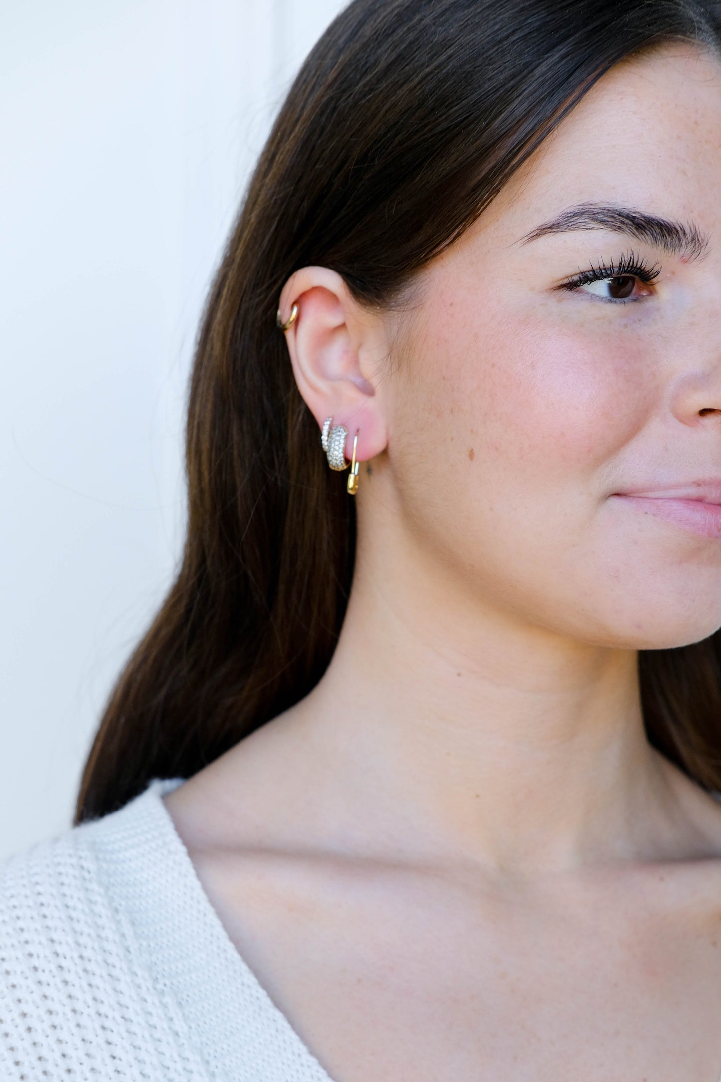 Safety Pin Threader Earrings