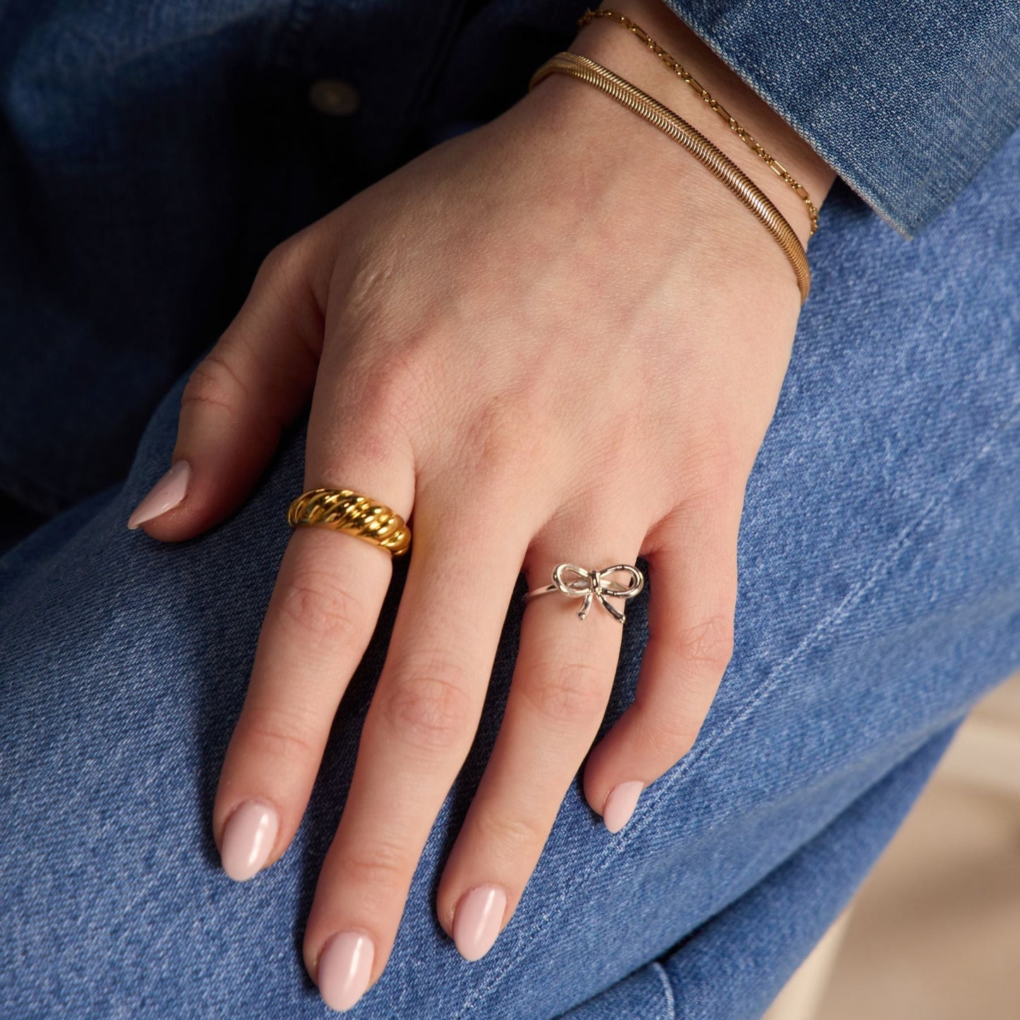 Silver Bow Ring