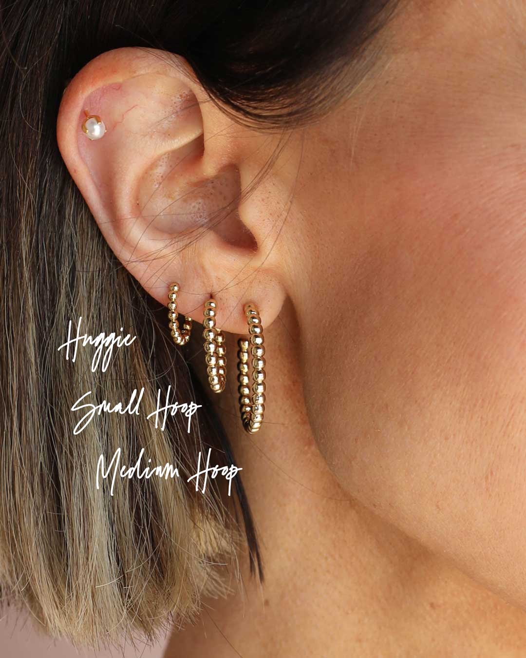 Silver Halo Hoops