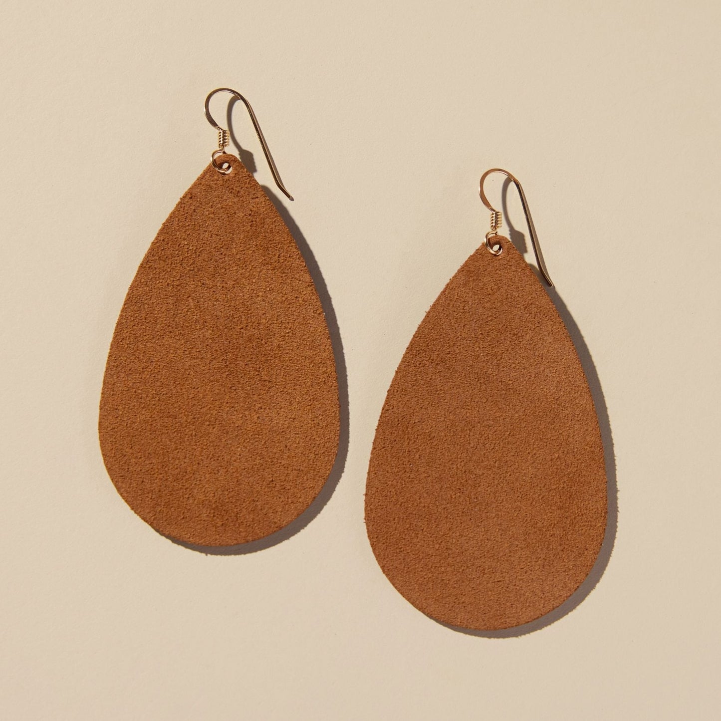 Tawny Suede Teardrops