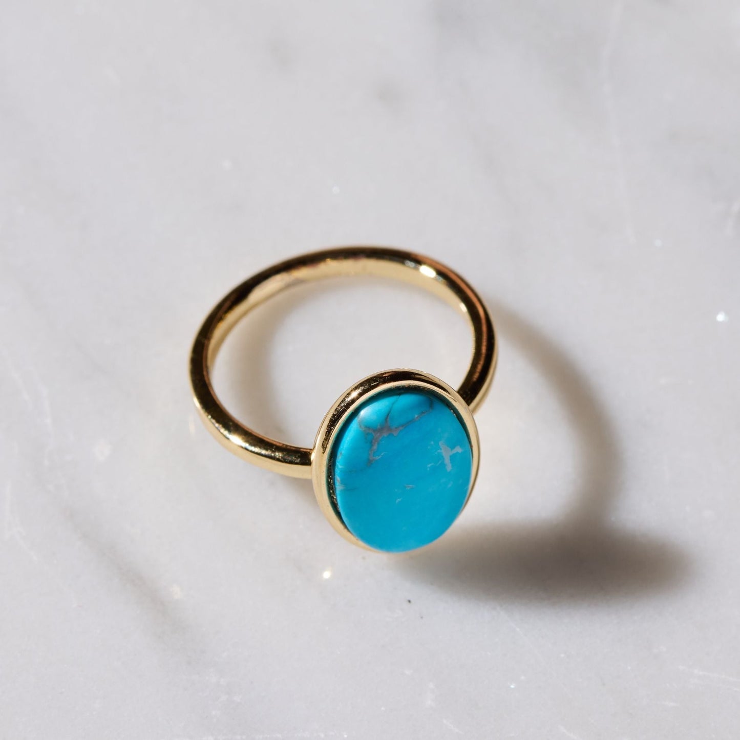 Turquoise Oval Stone Ring