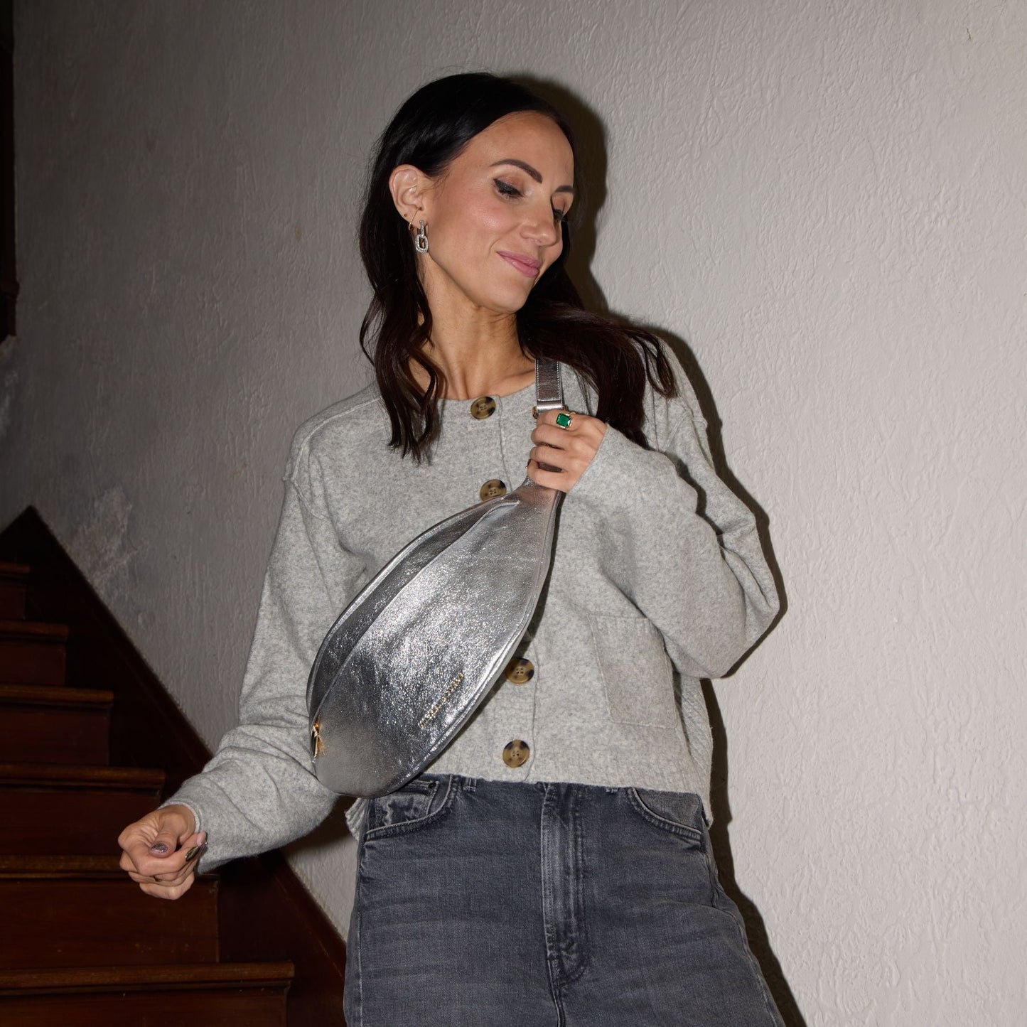 Verona Belt Bag in Silver