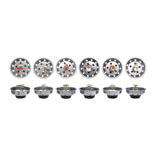 Stainless Steel Sink Strainer with Holiday Icon, 6 Styles