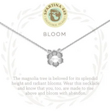 Spartina Sea La Vie Necklace 18” Bloom/Magnolia Flower SIL