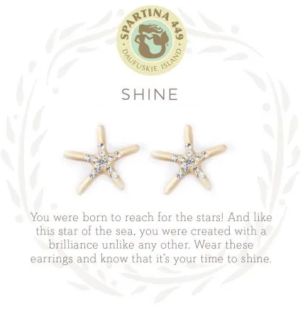 Spartina Sea La Vie Stud Earrings Shine/Starfish Gold