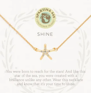 Spartina Sea La Vie Necklace 16“ Shine/Starfish