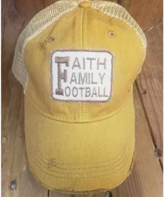 Faith Family Football on Ginger Hat