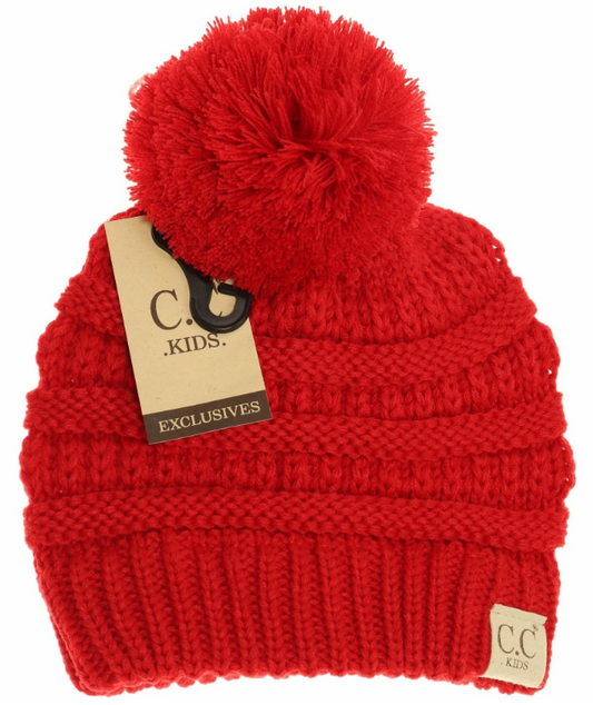 CC Kids Solid Pom Beanie