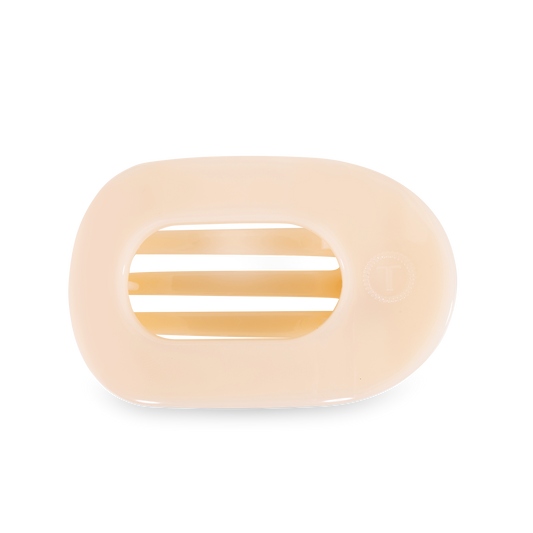 Almond Beige Flat Round Clip