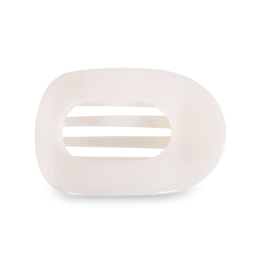 Coconut White Flat Round Clip