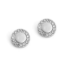 Whispers Silver Stud with Stones Earrings