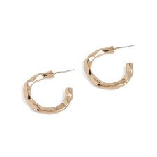 Whispers Jagged Edge Hoop Earrings